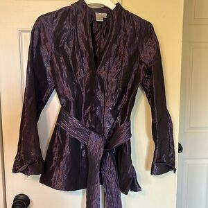 Worth purple metallic blazer